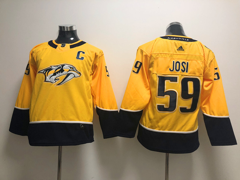 Men's Nashville Predators Roman Josi #59 Gold Home Breakaway Jersey